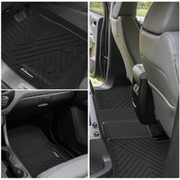Garvee Floor Mats Compatible with Colorado Crew Cab 2023-2025 Accessories, All-Weather Protection Custom Fit Floor Liners, Odorless TPE 1st/2nd Row Floor Mat, Black