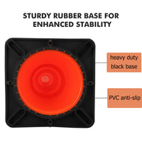 Garvee 6 Pack 28 inch Traffic Safety Cones, PVC Safety Traffic Cone with Reflective Collar, Orange Traffic Cones for Traffic Control, Driving Training, Parking Lots