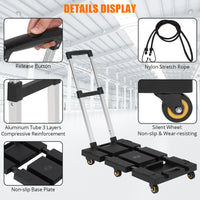 Garvee Folding Stroller - 176 lbs. Weight Capacity, Plastic Floor, 6 Wheels, Adjustable Handle, Foldable Stroller