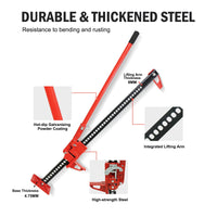 Garvee 3 Ton Farm Jack, 48" Utility Farm Jack, 6600 Lbs Capacity Ratcheting Off Road Utility Jack, Heavy-Duty Farm Jack Foratv, Utv, SUV, Tractor, Truck, Universal Jack