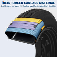 Garvee 2-Pack Trailer Tire On Rim 5.30-12 5 Lug 4.5" PCD Load Range C Black - Durable Heavy-Duty Trailer Tires & Wheels