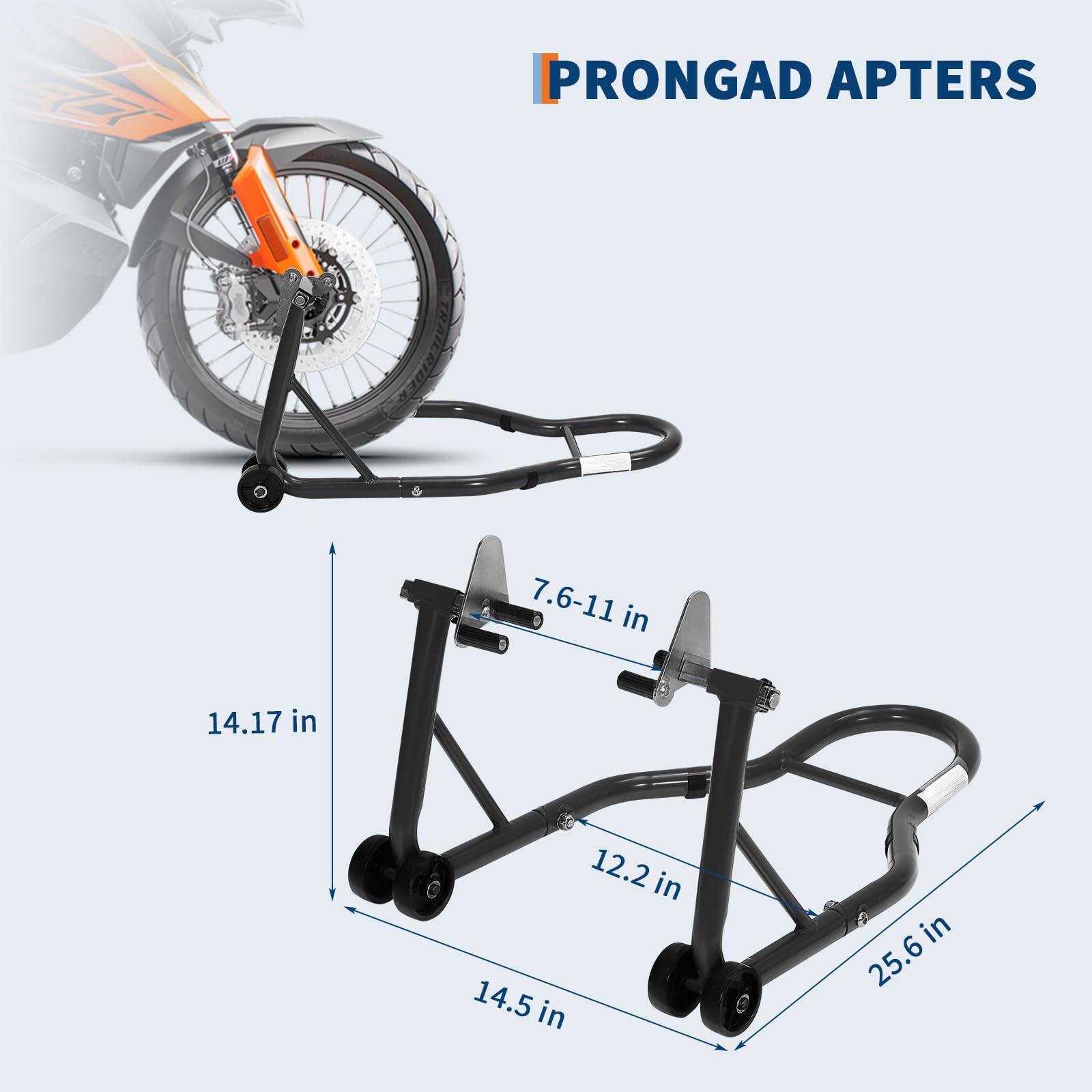 Garvee Motorcycle Stand Lift 900Lbs Capacity Adjustable Front & Rear Combo Steel Frame Powder-Coated Durable Universal Fit Maintenance Use