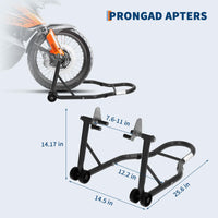 Garvee Motorcycle Stand Lift 900Lbs Capacity Adjustable Front & Rear Combo Steel Frame Powder-Coated Durable Universal Fit Maintenance Use