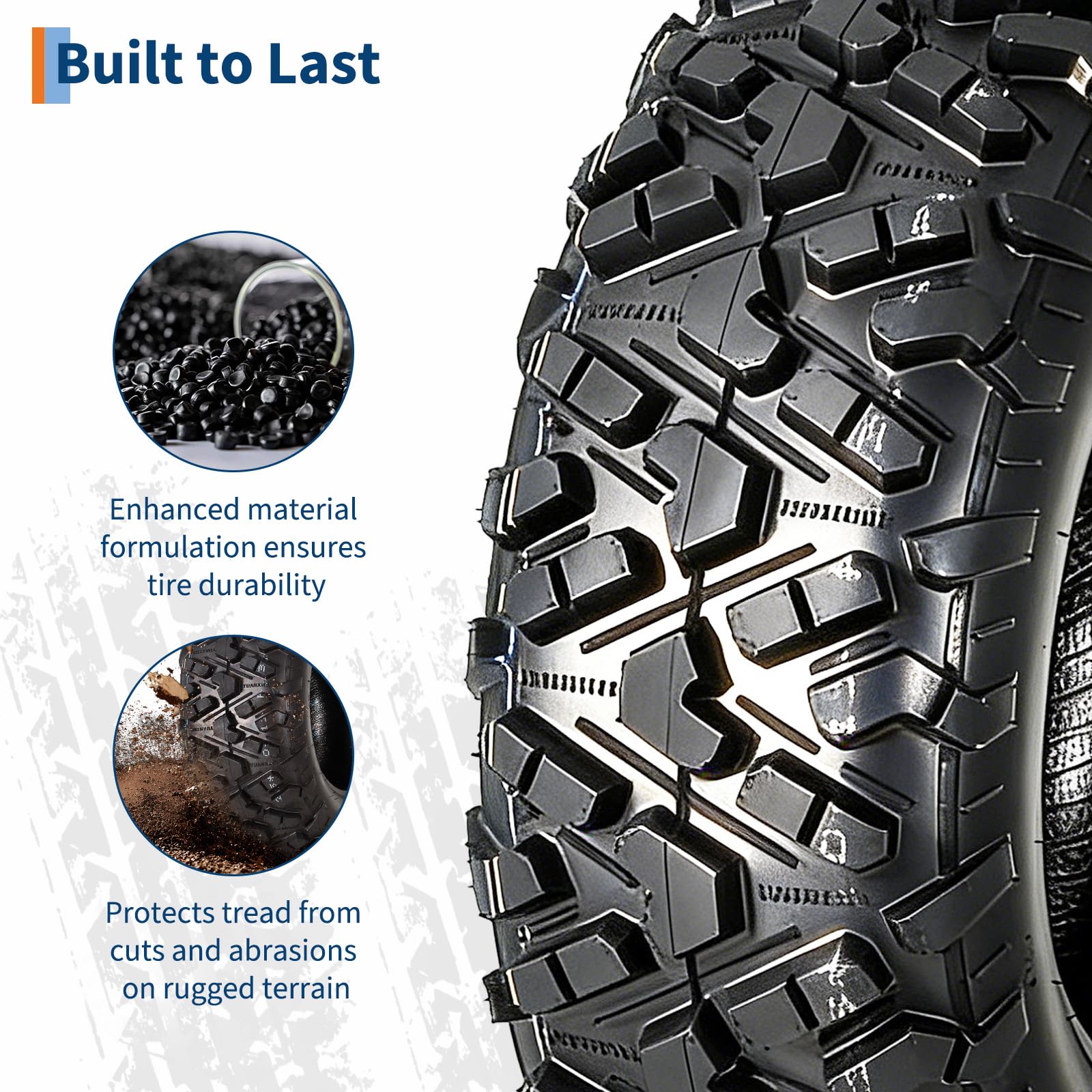 Garvee 27x9-14 ATV Tires (Set of 2) - 6PR Tubeless Heavy-Duty All-Terrain Tires for ATV/UTV, Ideal for Mud, Sand, Dirt, Snow, & Off-Road
