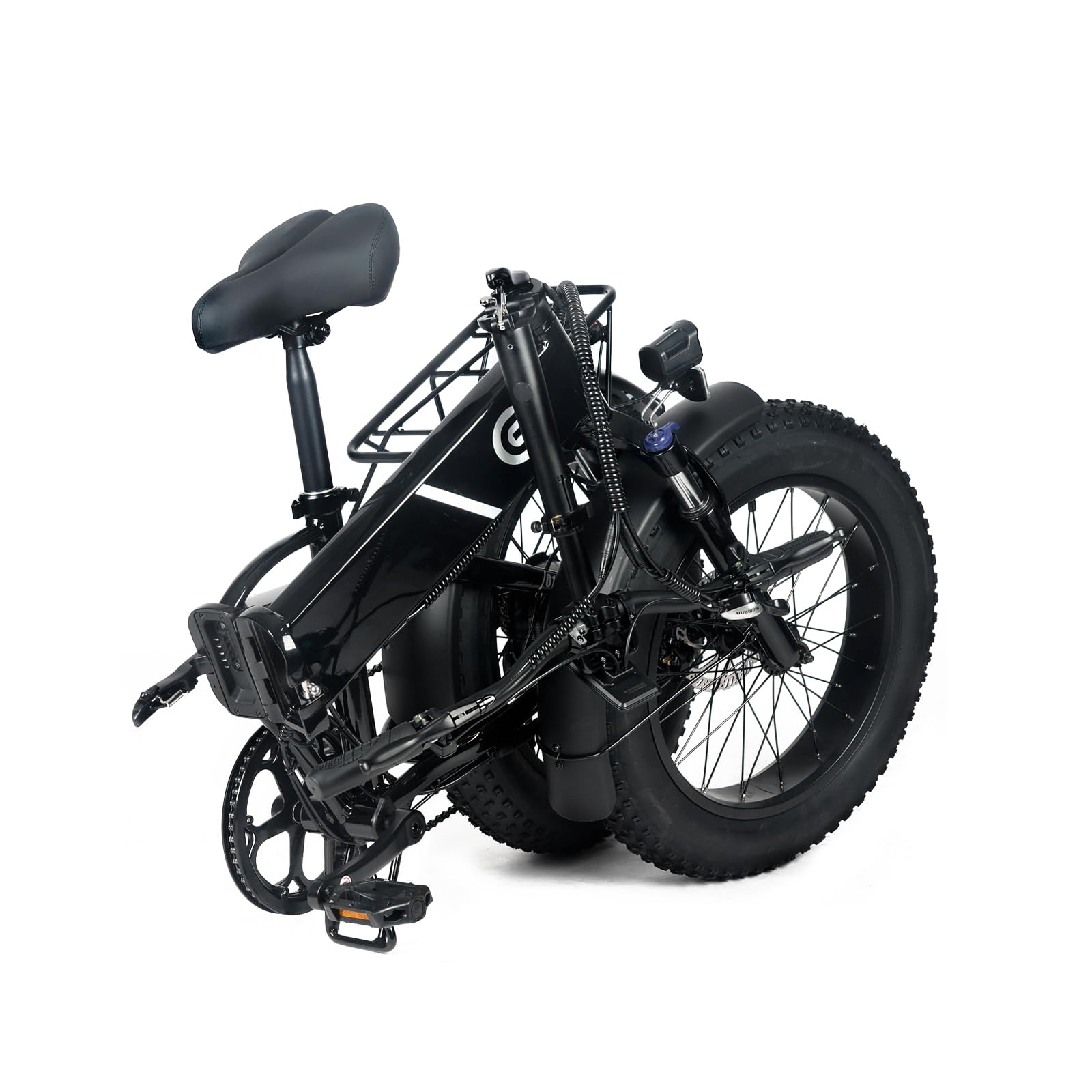 portable folding electric bicycle Garvee 20" x 4.0 Fat Tires Folding Electric Bike for Adults