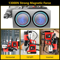 Garvee Magnetic Drill Press - 1300W 810RPM Portable Mag Drill, Magnetic Core Drilling Machine for Metal Working, Industrial Home Improvement
