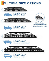Garvee 49"x 36"x 5" Universal Roof Rack Carrier Basket, 200 LBS Capacity, Heavy Duty Rooftop Cargo Rack, for SUVs, Trucks, Vehicles, Spider, Black