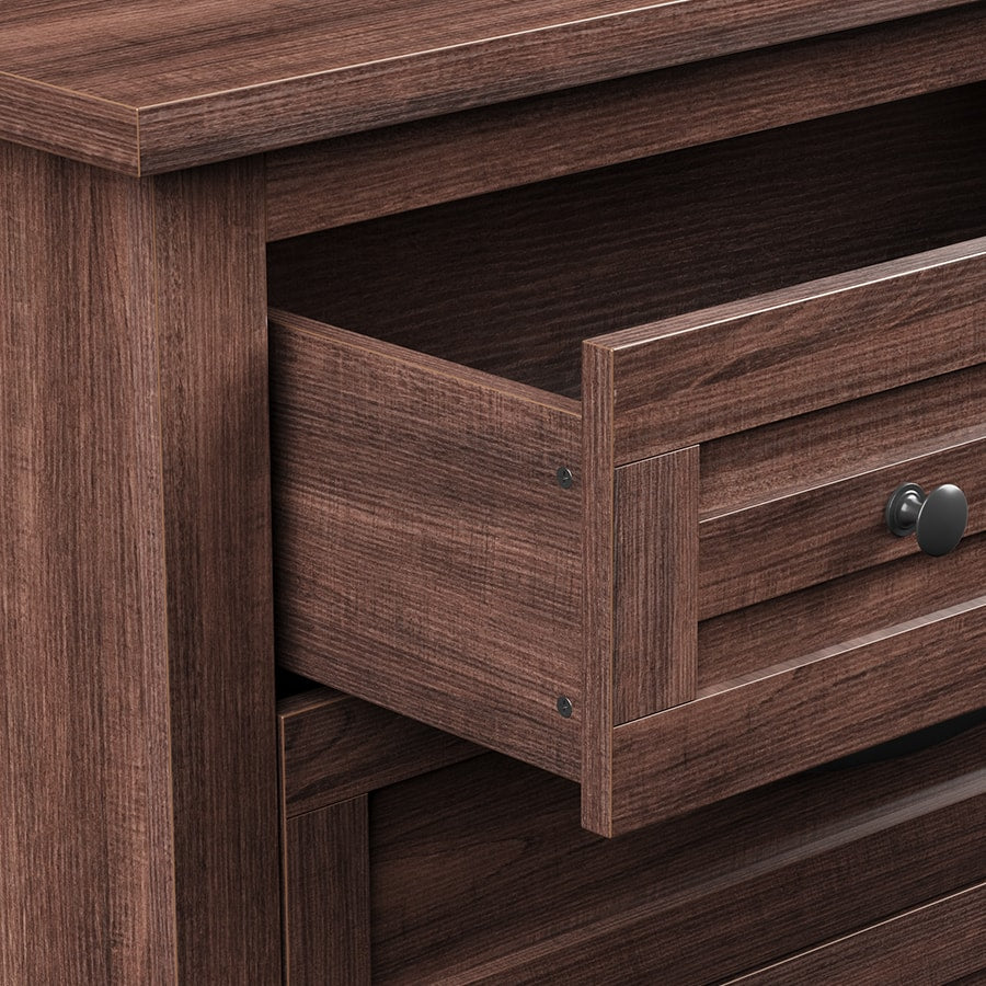 Garvee 5 Dresser for Bedroom, 41" Tall Dresser, Vertical Drawer Dresser with Storage Freestanding, Wooden Closet Dresser Storage Dresser Chest for Living Room, Bedroom, Entryway, Walnut