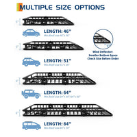 Garvee 51"x 36"x 5" Roof Rack Basket Rooftop Cargo Carrier with Extension Black Car Top Luggage Holder Universal for SUV Cars