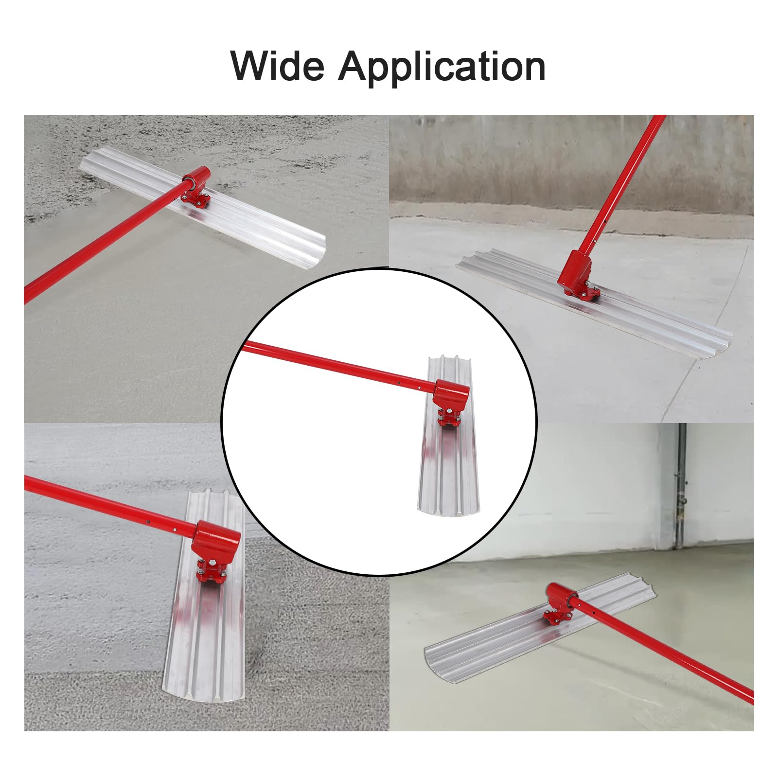 Garvee 48x8 Inch Bull Float Magnesium Concrete Float, Aluminum Alloy Concrete Float Tool, with 4 Handles and Bull Float Bracket, Finishing Bull Float Bull Concrete Kit for Concrete Finishing