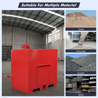 Garvee Ballast Box 3 Point Category 1 Tractor, 800lbs Capacity Tractor Ballast with 2" Hitch Receiver, Fits Category 1 Tractor Attachment, Black