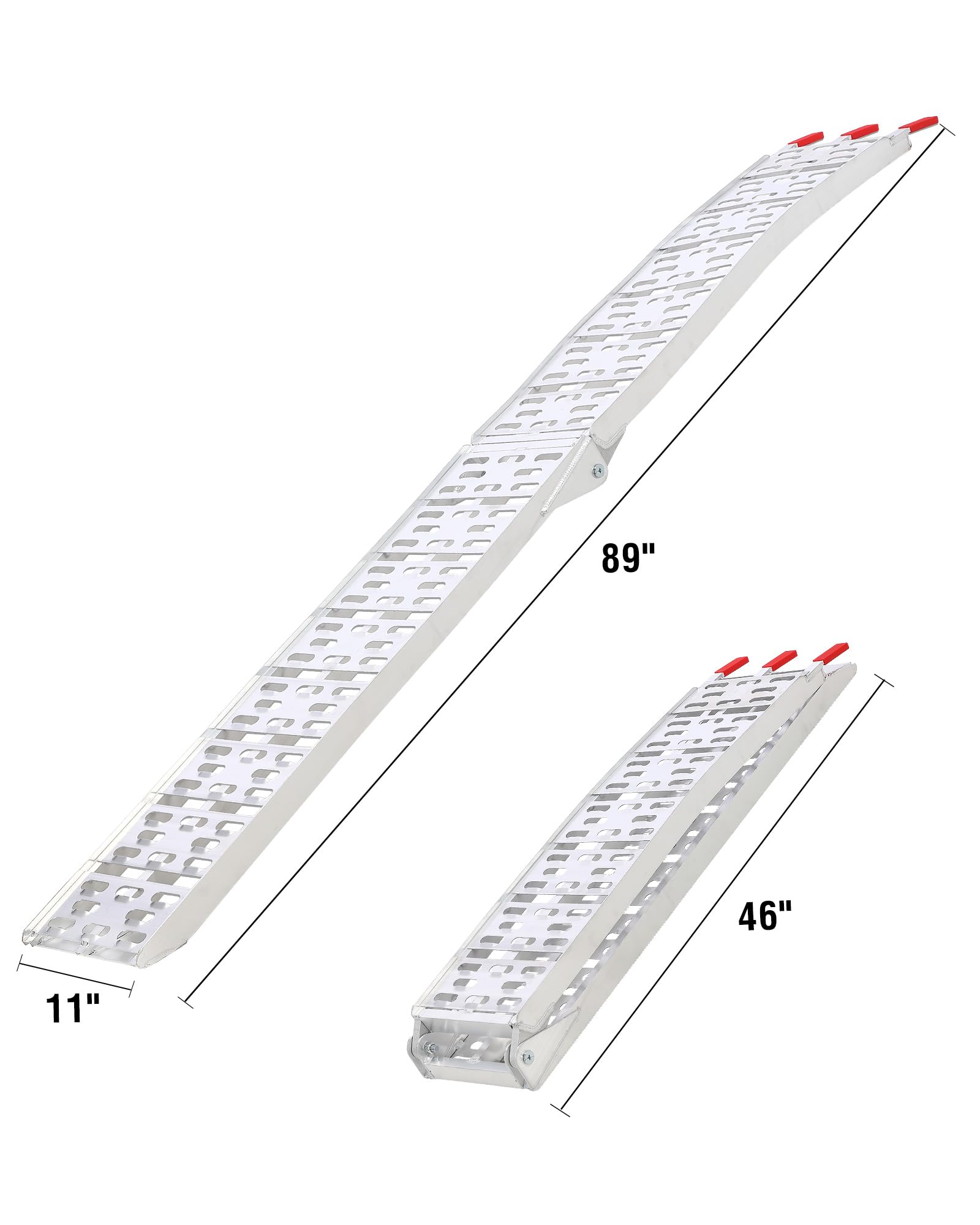 Garvee Folding Loading Ramp, 750 lbs Capacity, Aluminum Portable ATV UTV Ramp Motorcycle Ramp for Dirt Bikes, Carts, Lawn Mowers, Snow Blowers