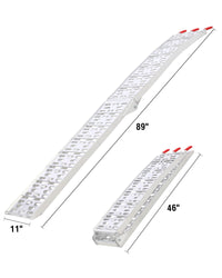 Garvee Folding Loading Ramp, 750 lbs Capacity, Aluminum Portable ATV UTV Ramp Motorcycle Ramp for Dirt Bikes, Carts, Lawn Mowers, Snow Blowers