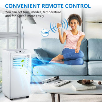 Garvee 10000 BTU Portable Air Conditioner Unit -Air Conditioner Cools Up to 450 Sq.Ft with Cool, Fan and Dry Function, Dehumidifier & Fan Modes for Room Office Dorm Bedroom