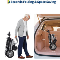 GARVEE 330 lb Capacity Electric Wheelchair for Adults – 30 Mile Battery Range, Foldable Lightweight Design, All-Terrain Mobility Chair