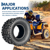 Garvee 20x11-9 Sport Racing ATV Tires - Tubeless Knobby Tread Off-Road Tires, Black