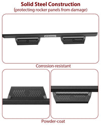 Garvee Running Boards for 2005-2022 Toyota Tacoma Double Cab 450LB Load Capacity Non-Slip Powder Coated Carbon Steel Off-Road Rock Sliders