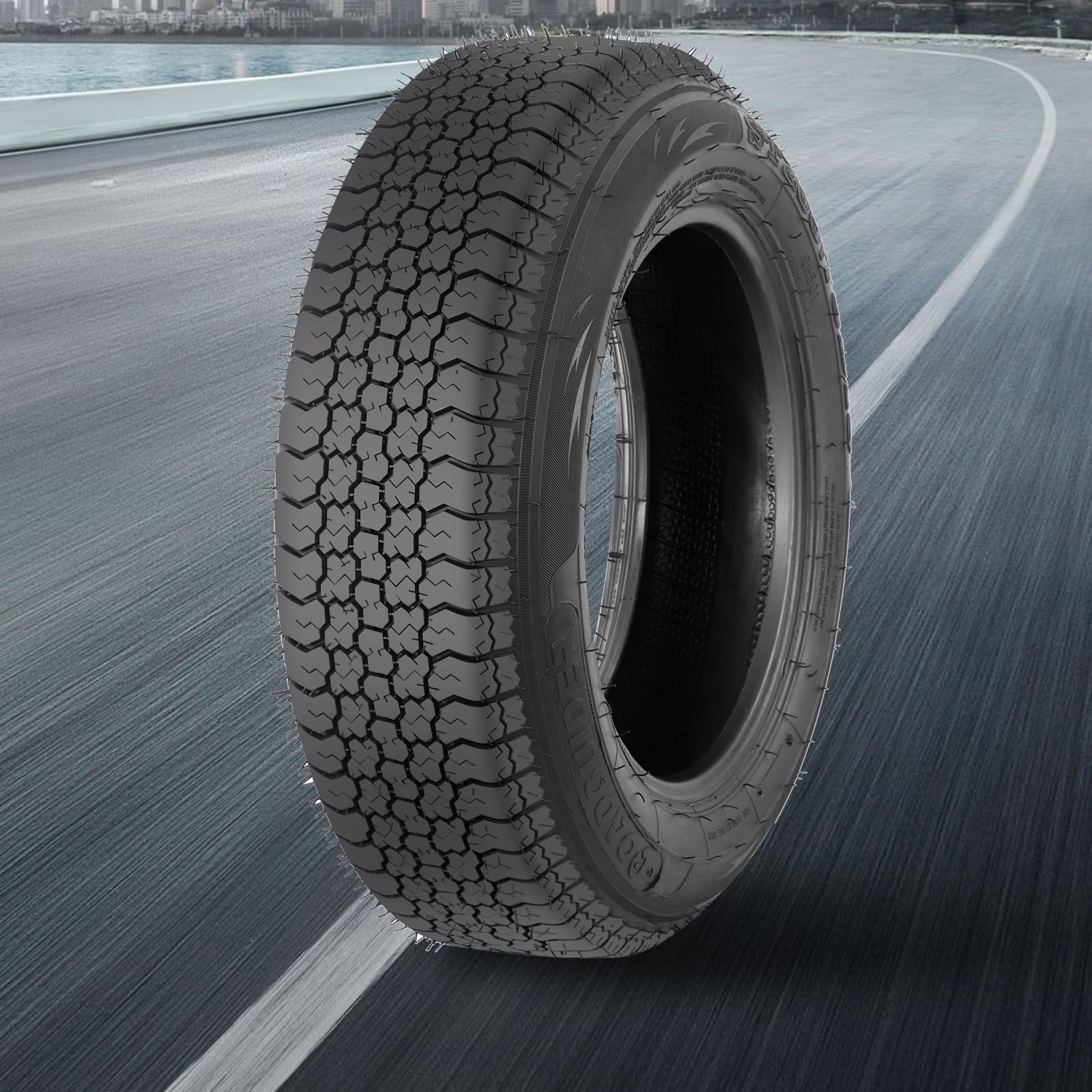 Garvee ST205/75D14 Trailer Tires, 6PR Load Range C, 14in Fuel-saving Designed Trailer Tires 205 75 14 for Travel/Camper/Landscape/Cargo/Utility/Boat/Horse/Farm/Hauler Trailer