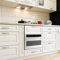 Garvee 30’ Microwave Oven, 1.6 Cu.Ft Capacity Built-In Microwave Convention Oven with Air Fryer, Child Safety Lock, Drop Down Door, 3D Surround Heating Touch Control for Versatile Cooking Solutions