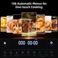 Garvee 24 Inch 70L Convection Oven,Built-in Electric Oven with 108 Smart Menu & 8 Baking Modes Air Frying Function,  Touch Control, 3D Heating,3000W