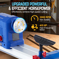 Garvee Wood Lathe, 10" x 24" Benchtop Wood Lathe Machine 0.8 HP 600W Infinitely Variable Speed 800-3000 RPM, Wood Turning Lathe Machine with Wrench & 2 Chisels for Woodworking, Woodturning