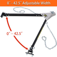 Garvee Tow Bar for Vehicles, 5000 lbs Capacity Adjustable Towing Bar with Bumper Mount, 2 Chains, and Universal Coupler for 2-Inch Ball Hitch, Fits Jeeps, Trucks, SUVs, RVs, Boats, and Trailers