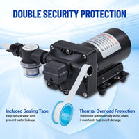 Garvee Water Pressure Booster Pump 115V AC 5GPM 55PSI On Demand Water Diaphragm Pump with 125Ft Head Lift, Self-Priming RV Fresh Water Pump with Pressure Switch for Home Marine Yacht Garden Hose