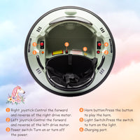 Garvee Ride B Series 12V Electric Ride on Bumper Car for Toddlers, Kids Bumper Car with Remote Control, LED Lights & 360 Degree Spin, Indoor and Outdoor for 18+ Months Kids - Green