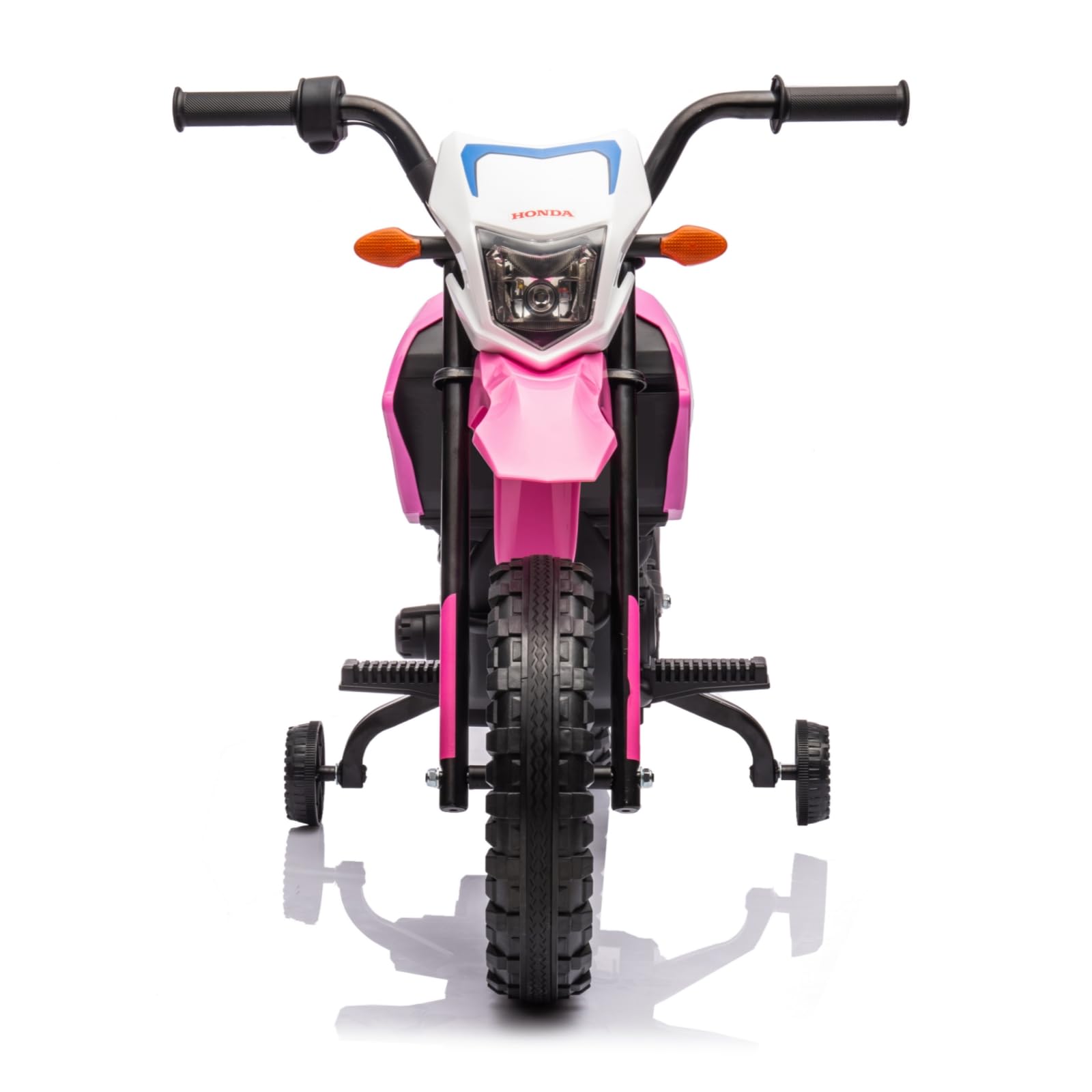 Garvee Ride - P Series: Kids Electric Ride on Motorcycle, Licensed Honda Battery Powered Motorbike Toy, with Training Wheels, Rechargeable Battery, Headlight, Engine Sounds, for Children Girls Boys - Pink