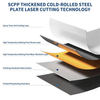 Garvee Metal Storage Cabinet - 72" Lockable Tool Cabinet with 360° Wheels, Drawers, 4 Doors, and Adjustable Shelves, Ideal for Garage, Home, and Office