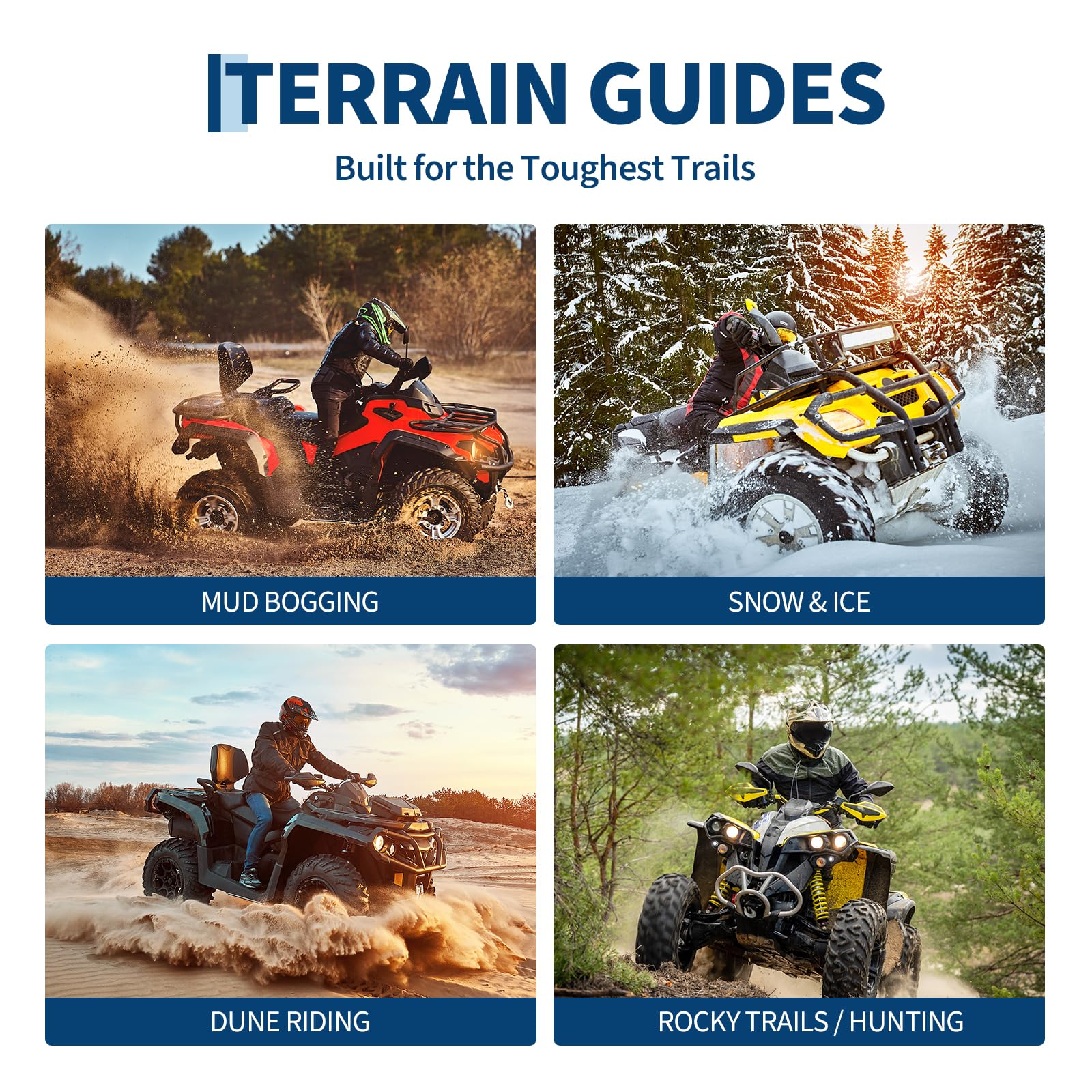 Garvee 20x11-9 Sport Racing ATV Tires - Tubeless Knobby Tread Off-Road Tires, Black