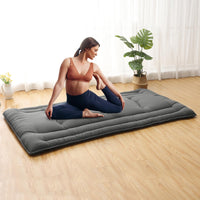 Garvee Futon Mattress Twin Size, Japanese Floor Mattress Foldable Tatami Mat, Roll Up Floor Bed Mattress Kids Floor Play Mat, Japanese Floor Bed for Dorm House Guest, Dark Grey