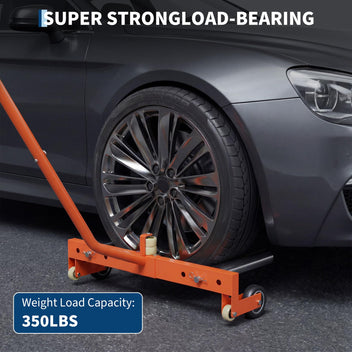 Garvee Adjustable Tire Dolly, Heavy-Duty, 350 lbs Capacity with 360° Rotatable Wheels, Steel Construction and Rust-Resistant Coating for Garage, Workshop, and Auto Repair, Orange