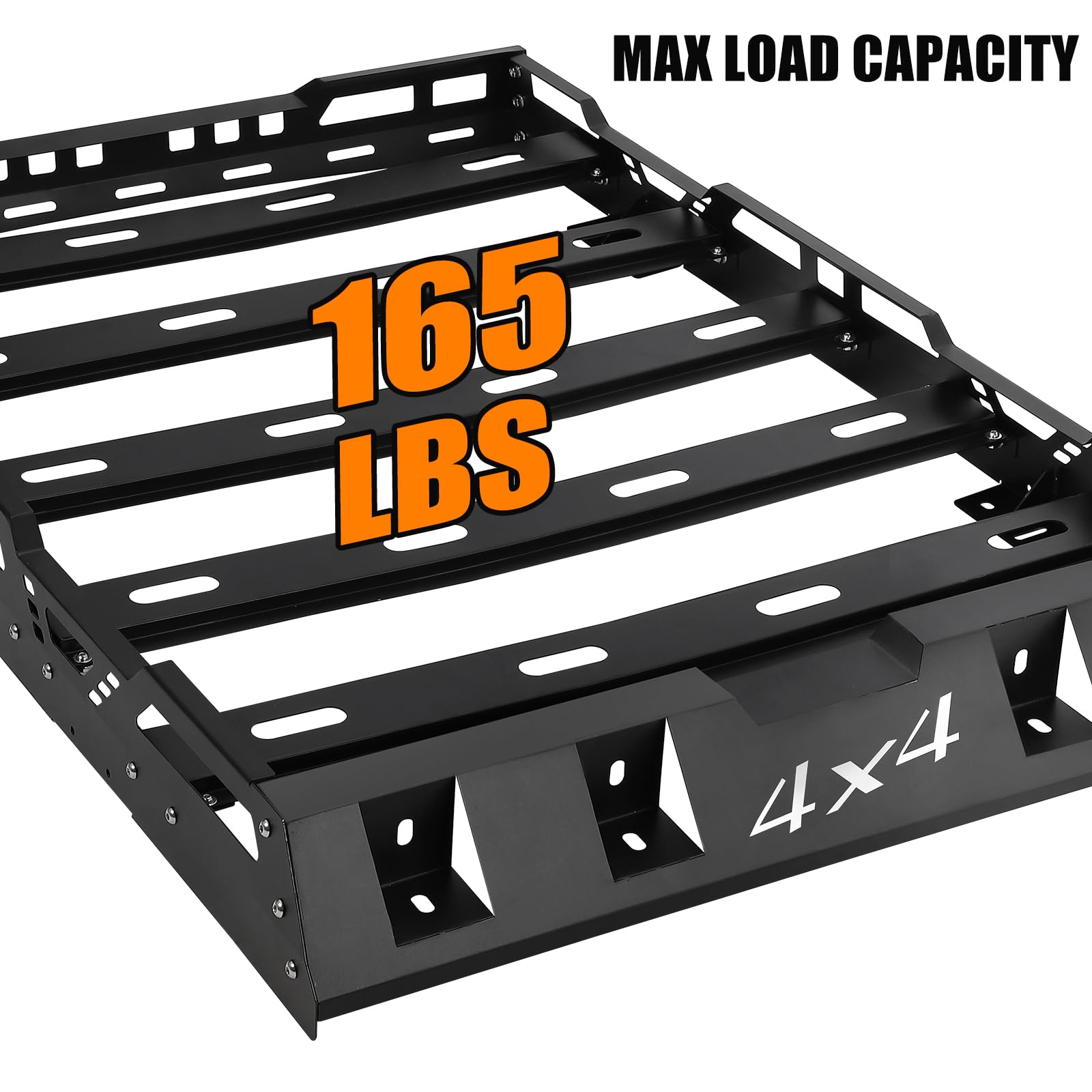 Garvee Heavy Duty Roof Rack Basket 63x43.3x5 Inch Anti-Rust Coating 220lbs Capacity SUV Truck Cars
