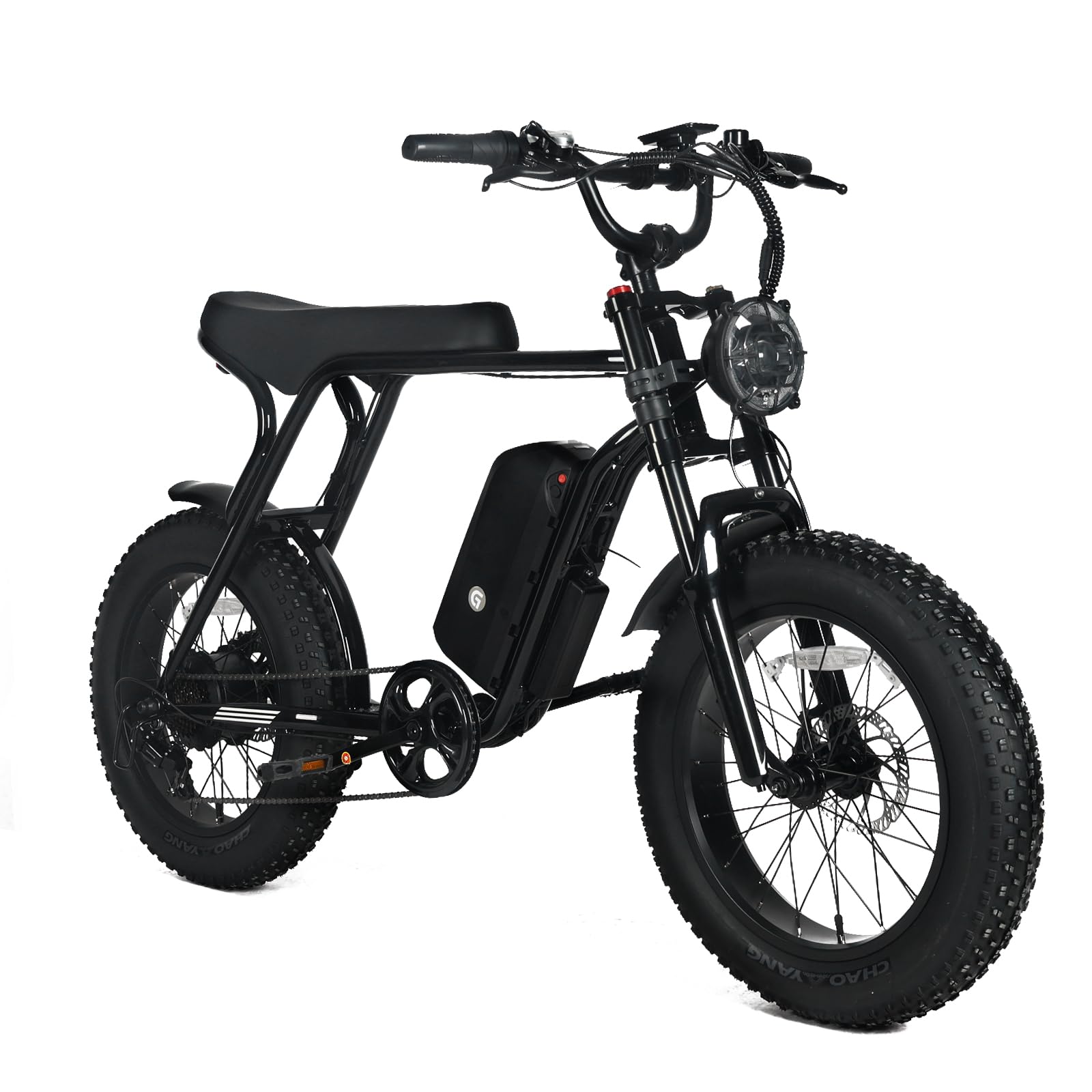Garvee Electric Mountain Bike for Adults 20" x 4.0 Fat Tire, E-Bike 750W Motor 48V 15.6Ah Removable Battery, Max Speed 40MPH, Shi mano 7-Speed Adult Electric Bicycle for Off-Road Adventures, Black