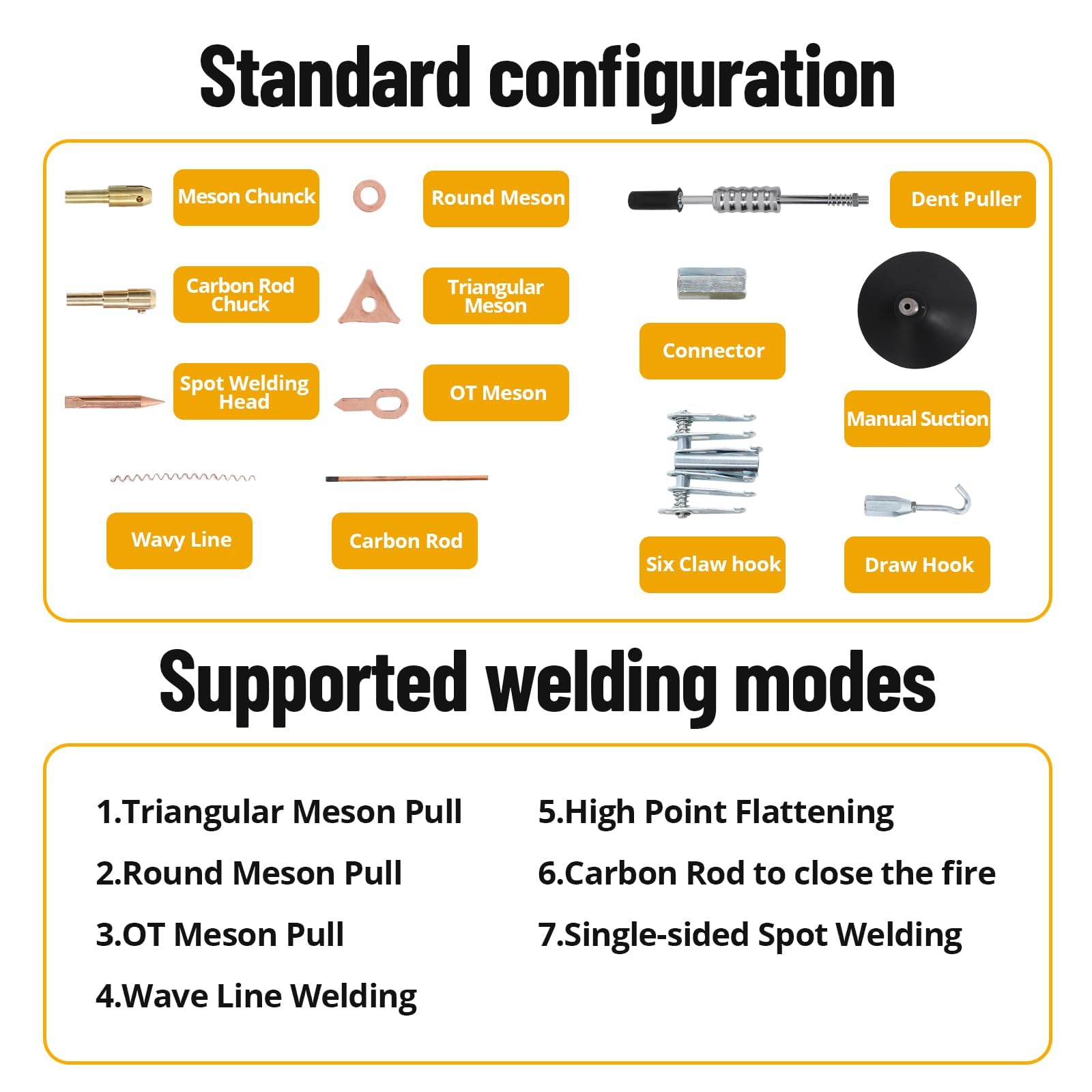 Garvee Stud Welder Dent Repair Kit - 110V Spot Welding Machine with Slide Hammer Dent Puller, Professional Dent Removal Kit for Auto Body Dent Repair, Electric Dent Puller Machine 6 Welding Modes