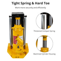 Garvee Toe Jack - 10 Ton Toe Lift, 20 Ton Top Lift, Hydraulic Jack with Manual Pump, Air Hydraulic for Machinery, Industry, Yellow