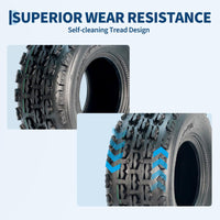 Garvee 19x7-8 ATV/UTV Knobby Sport Tires - Front 19x7x8 Mini Bike Tires, 4-Ply Tubeless All-Terrain, Black