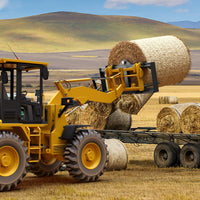 Garvee 49" Hay Spear Bale Spear, 4500lbs Capacity Heavy Duty Quick Attach Square Hay Bale Spears 1 3/4" Wide, Hay Bale Spike with Hex Nut & Sleeve, for Buckets Tractors Loaders