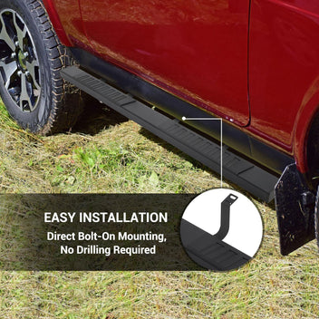 Garvee 6" Wide Running Boards for 2007-2018 Silverado 1500 Crew cab, Stainless Steel Side Steps Nerf Bars