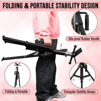 Garvee V-Head Pipe Jack Stand 2500 Lbs Load Capacity Adjustable 28-52" Height Heavy-Duty Steel Folding Legs Portable for Welding Automotive HVAC