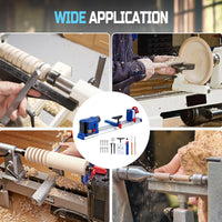 Garvee Wood Lathe, 10" x 24" Benchtop Wood Lathe Machine 0.8 HP 600W Infinitely Variable Speed 800-3000 RPM, Wood Turning Lathe Machine with Wrench & 2 Chisels for Woodworking, Woodturning