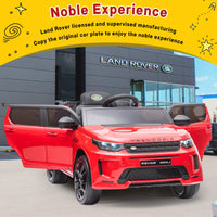 Garvee Ride - P Series: 12V Land Rover mini Kids Ride-On Car: Remote Control, LED Lights, Bluetooth, Music, Radio, Battery Powered, for Ages 3-8 - Red