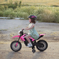 Garvee Ride - P Series: Kids Electric Ride on Motorcycle, Licensed Honda Battery Powered Motorbike Toy, with Training Wheels, Rechargeable Battery, Headlight, Engine Sounds, for Children Girls Boys - Pink