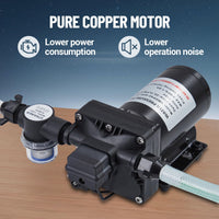 Garvee Water Pressure Booster Pump 115V AC 5GPM 55PSI On Demand Water Diaphragm Pump with 125Ft Head Lift, Self-Priming RV Fresh Water Pump with Pressure Switch for Home Marine Yacht Garden Hose