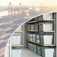 Garvee Shipping Container Shelving Brackets 4PCS, 3-Tier 22''D x 60''H Black Powder Coated Steel Shelf Support for Cargo Storage, Easy to Hang and Remove for Heavy Duty Containers, Workbenches