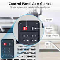 Garvee 24L Commercial Slushy Machine, 700 Watts, Self-Cleaning, Stainless Steel for Margaritas, Snow Melts, Cocktails, Homes, Coffee Shops, Restaurants