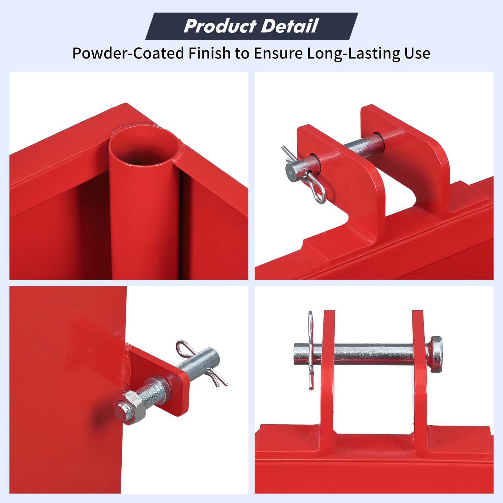 Garvee Ballast Box 3 Point Category 1 Tractor, 800lbs Capacity Tractor Ballast with 2" Hitch Receiver, Fits Category 1 Tractor Attachment, Black