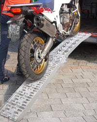 Garvee Folding Loading Ramp, 750 lbs Capacity, Aluminum Portable ATV UTV Ramp Motorcycle Ramp for Dirt Bikes, Carts, Lawn Mowers, Snow Blowers