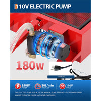 Garvee 25 Gallon Oil Drain Pan with 110V 180W Electric Pump, Metal Cart, 8FT Hose, Folding Handle, Wheels, for Cars, SUVs, Trucks, Buses, RVs